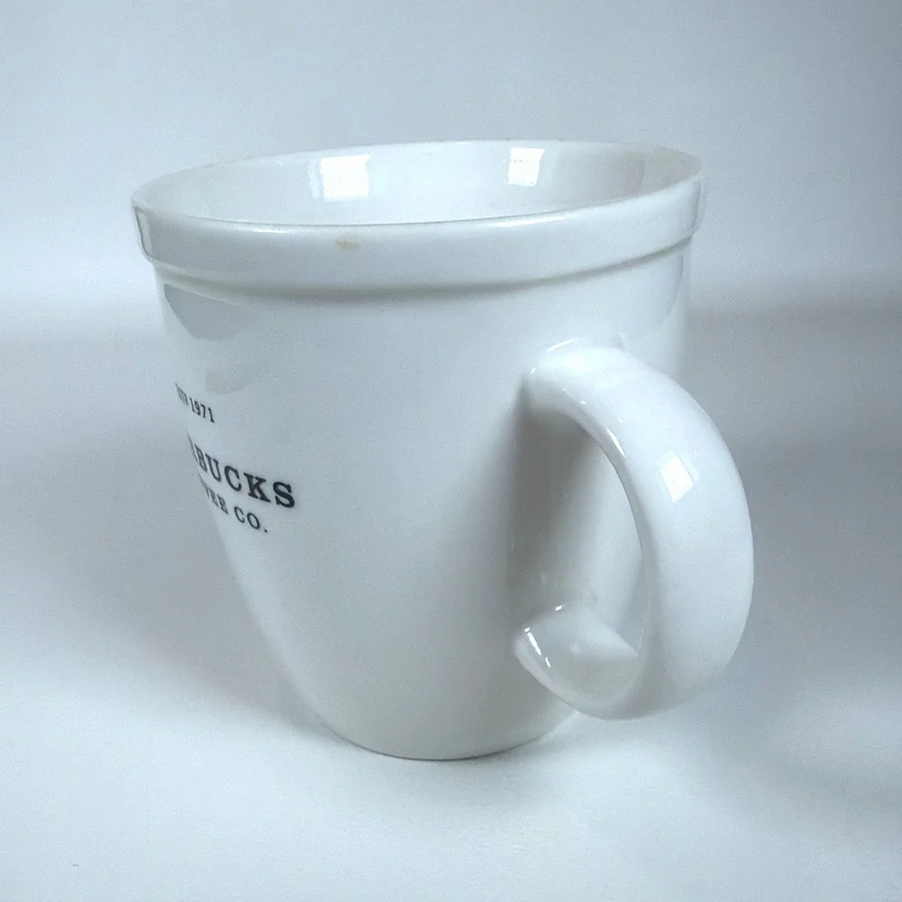 Vintage 2001 Starbucks Barista White Coffee Mug ESTD 1971 Logo